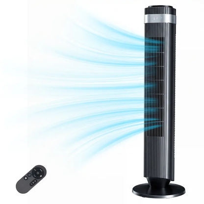 Tower Fan for Bedroom, 28dB Silent, 12H Timer, Smart Auto, 64° Osc., Bladeless, Remote