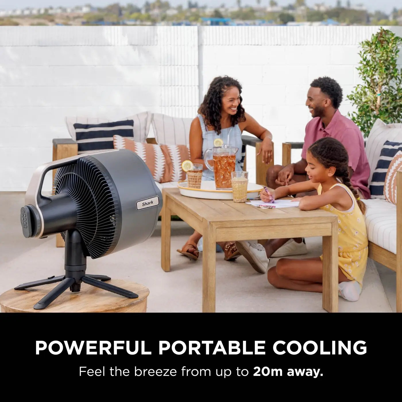 FlexBreeze Pro Mist Fan, Indoor/Outdoor, Cordless, Mist Tank, 20m, Pedestal/Table, 5 Speeds