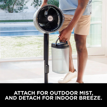 FlexBreeze Pro Mist Fan, Indoor/Outdoor, Cordless, Mist Tank, 20m, Pedestal/Table, 5 Speeds